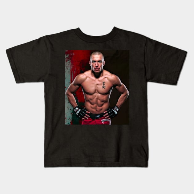 Georges St Pierre - UFC Champion Kids T-Shirt by Fit-Flex